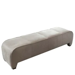 Panca in pelle Nabuk beige