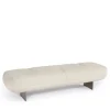 Panca Luxor Beige Trapuntata con Gambe in Titanio