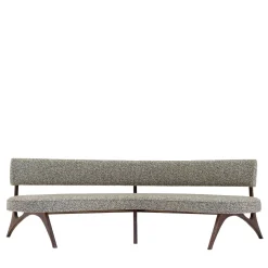 Panca scultorea con gambe in legno Massimo