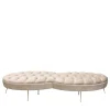 Panchina beige imbottita