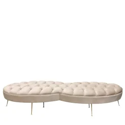 Panchina beige imbottita