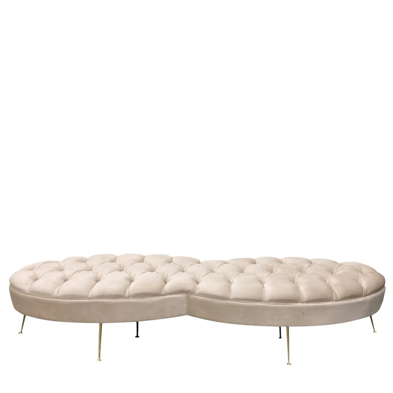 Panchina beige imbottita