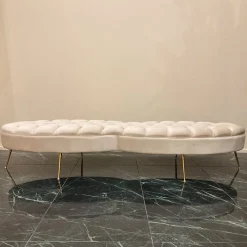 Panchina beige imbottita