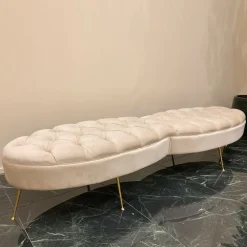 Panchina beige imbottita