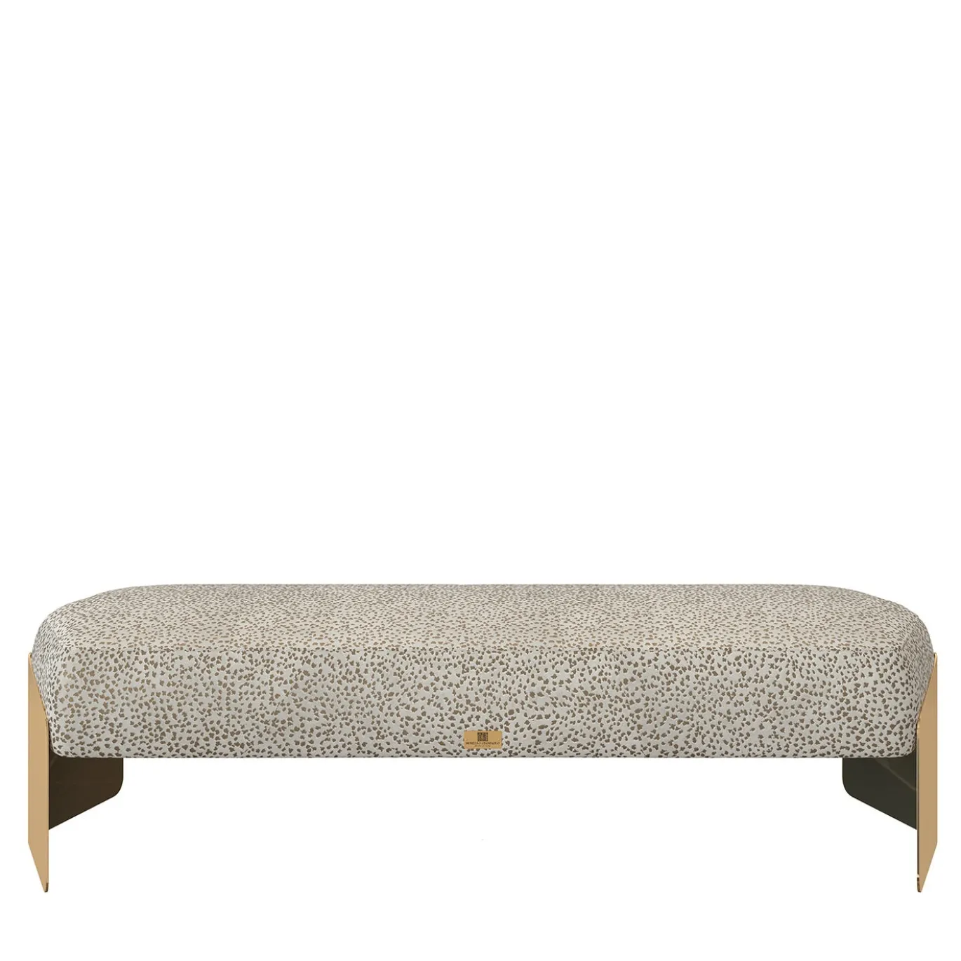 Panchina Flare 03 Grigia con Gambe in Metallo Champagne