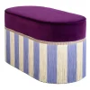 Panchina geometrica Couture Riga ovale viola e lilla