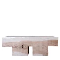 Panchina in legno di cedro Mykonos Undercut finitura naturale