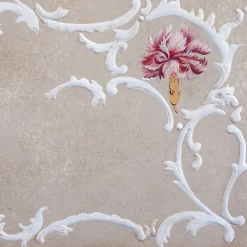 Panchina Lavaredo Settee Textural White and Tulips Decors