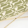 Panchina Olivetti Verde con Gambe in Ottone