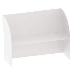Panchina per esterni in alluminio bianco Coimbra 02