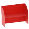 Panchina per esterni in alluminio rosso Coimbra 02