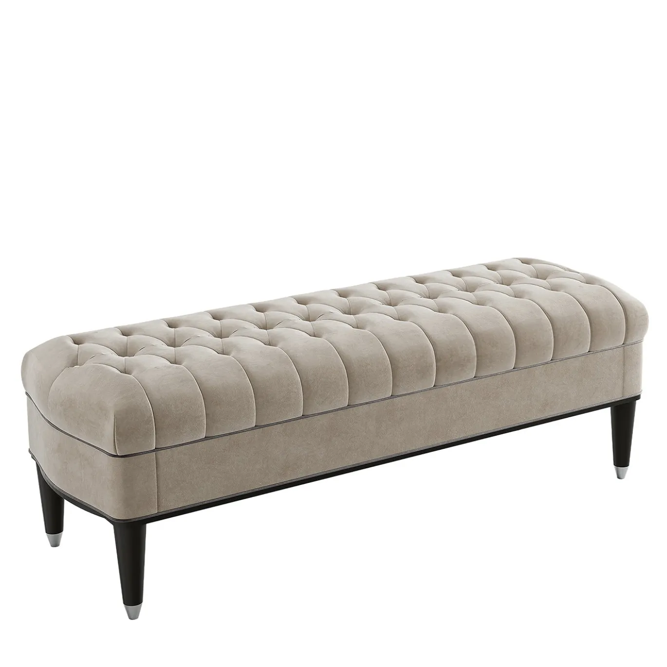 Panchina Vanity imbottita trapuntata beige