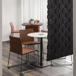 Pannello decorativo sospeso Fors in feltro grigio