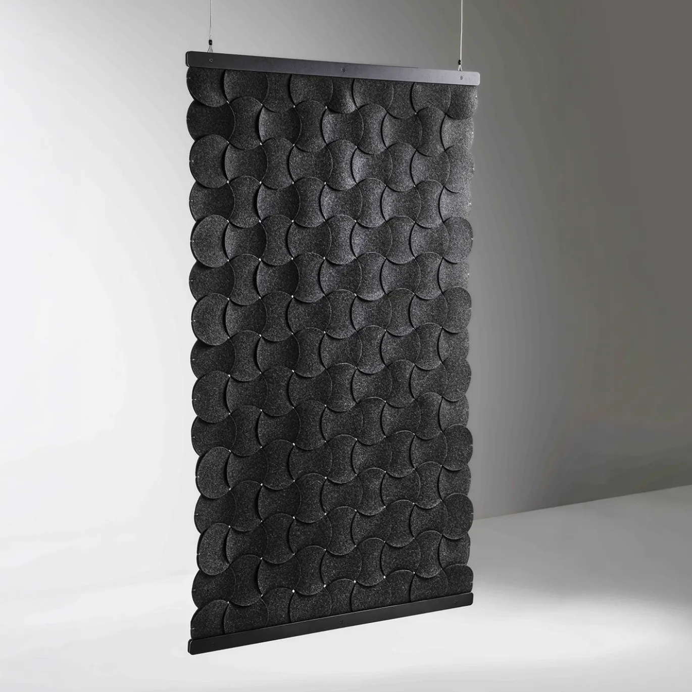 Pannello decorativo sospeso Fors in feltro grigio