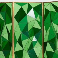 Paravento Fractal verde in vetro