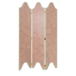 Paravento Moro rosa marmorizzato dipinto a mano