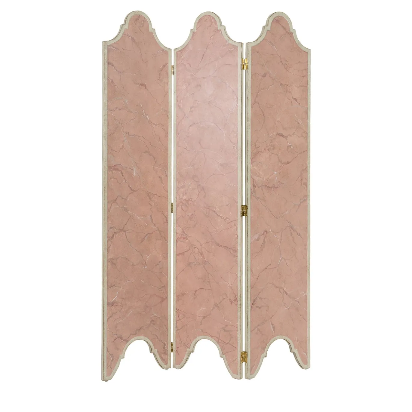Paravento Moro rosa marmorizzato dipinto a mano