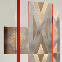 Paravento Para-vimento in ottone dorato di Giampiero Bodino