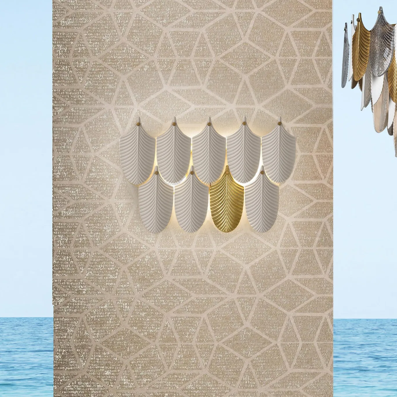 Pavone con luce LED