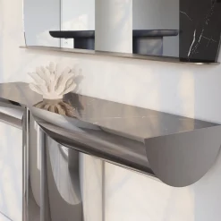 Perseo Sahara Noir Console con piano in ceramica