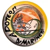 Piatto Decorativo Futurista Apoteosi a Marinetti in Ceramica