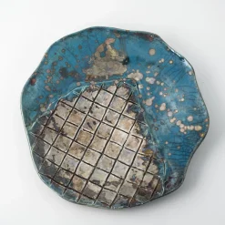 Piatto decorativo in ceramica Riflessi Veneziani di Nino Basso