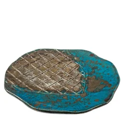 Piatto decorativo in ceramica Riflessi Veneziani di Nino Basso