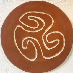 Piatto decorativo in ceramica marrone Eng 3 Terra