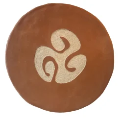 Piatto decorativo in ceramica marrone Eng 2 Terra