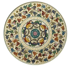 Piatto Decorativo in Ceramica Policroma con Motivi Rinascimentali #2