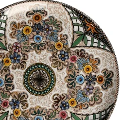 Piatto Decorativo in Ceramica Policroma con Motivo Floreale #2