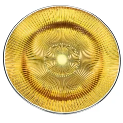 Piatto Decorativo in Vetro Oro Lirica
