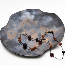 Piatto Decorativo Notte Stellata #2 in Ceramica di Nino Basso