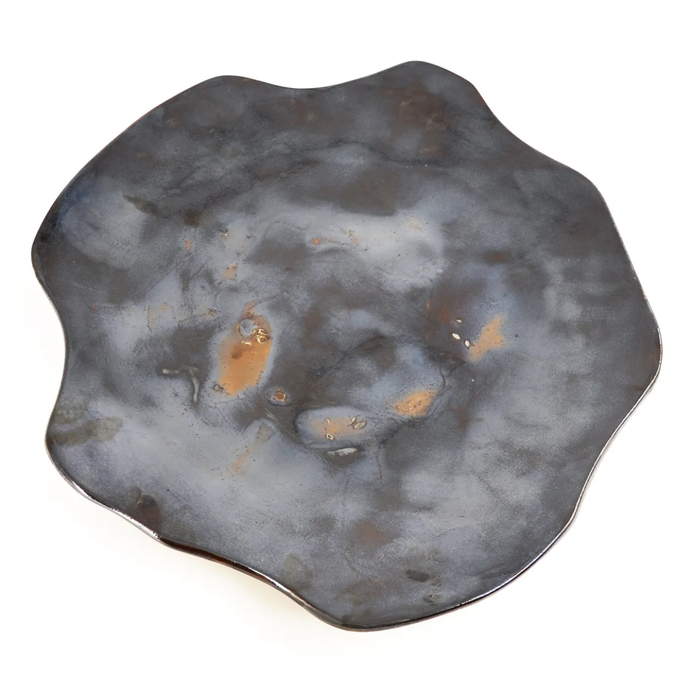 Piatto Decorativo Notte Stellata in Ceramica di Nino Basso