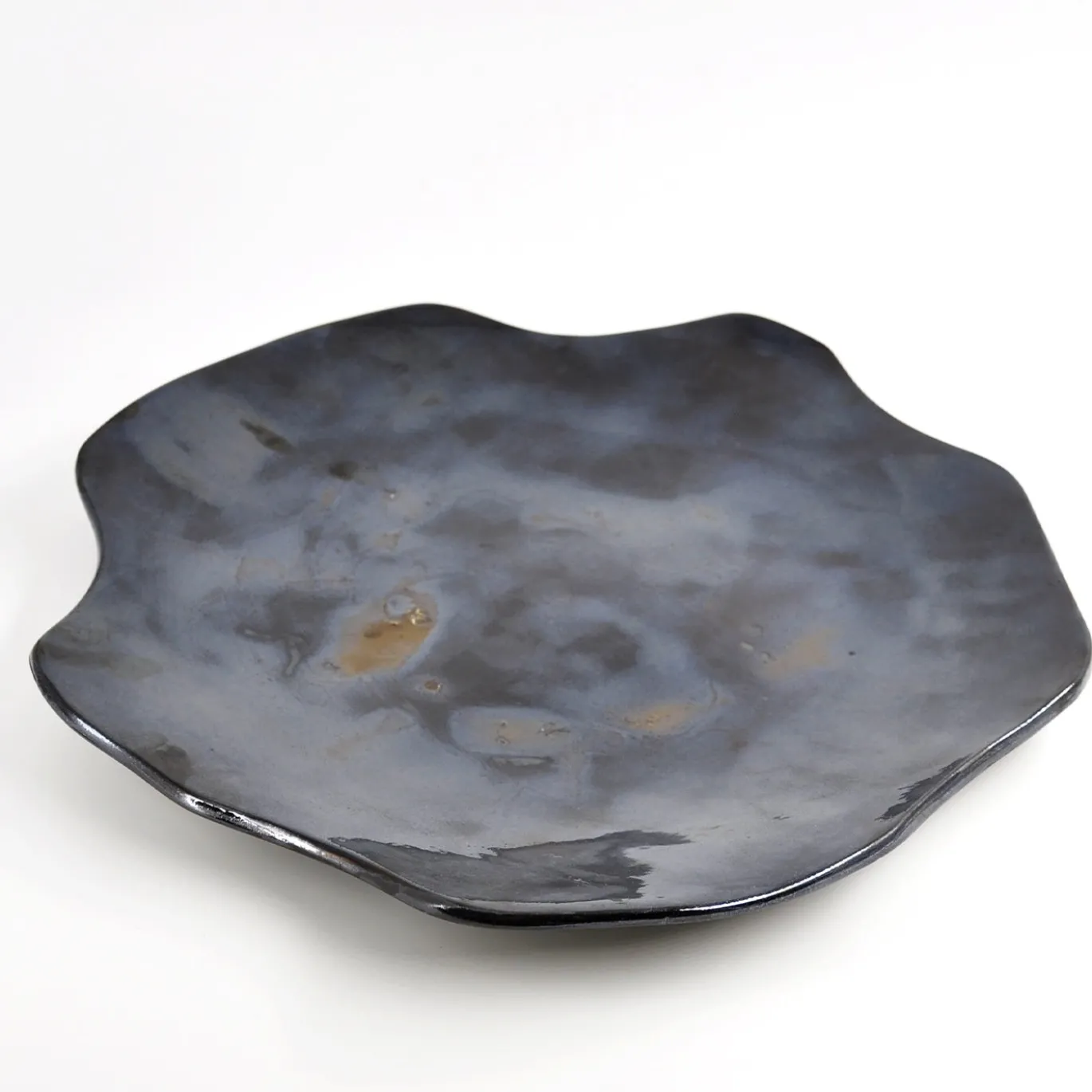 Piatto Decorativo Notte Stellata in Ceramica di Nino Basso