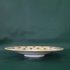 Piatto Decorativo Piuma di Pavone Gialla ? 25 cm in Ceramica