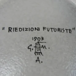 Piatto in ceramica futurista Marinetti