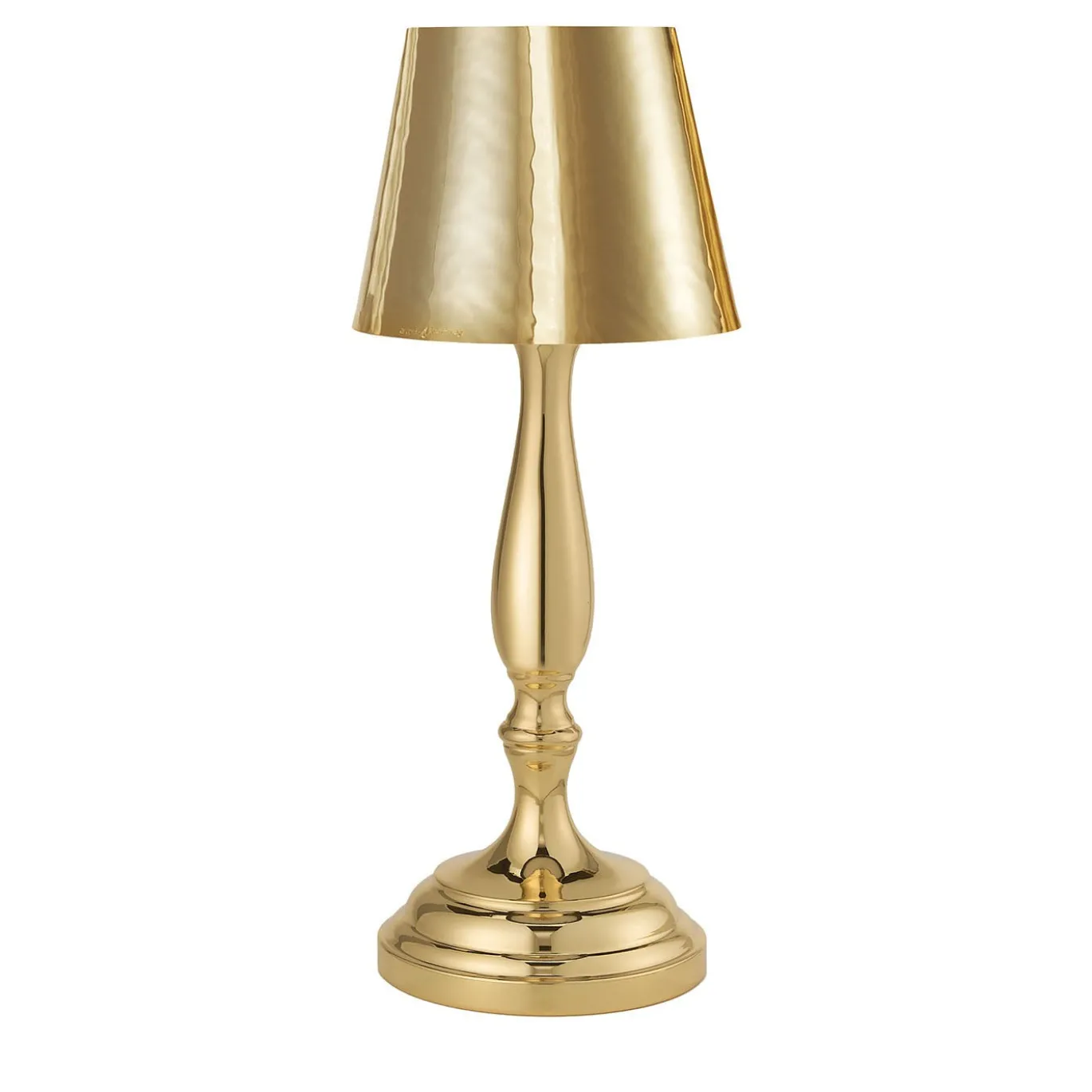 Piccola Lampada da Tavolo Classic a LED Ricaricabile in Oro Lucido