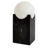 Piccola lampada da tavolo Eclipse in marmo nero di Marquina