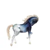 Piccolo cavallo rampante in vetro nero