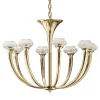 Piccolo lampadario Art Déco con cristallo