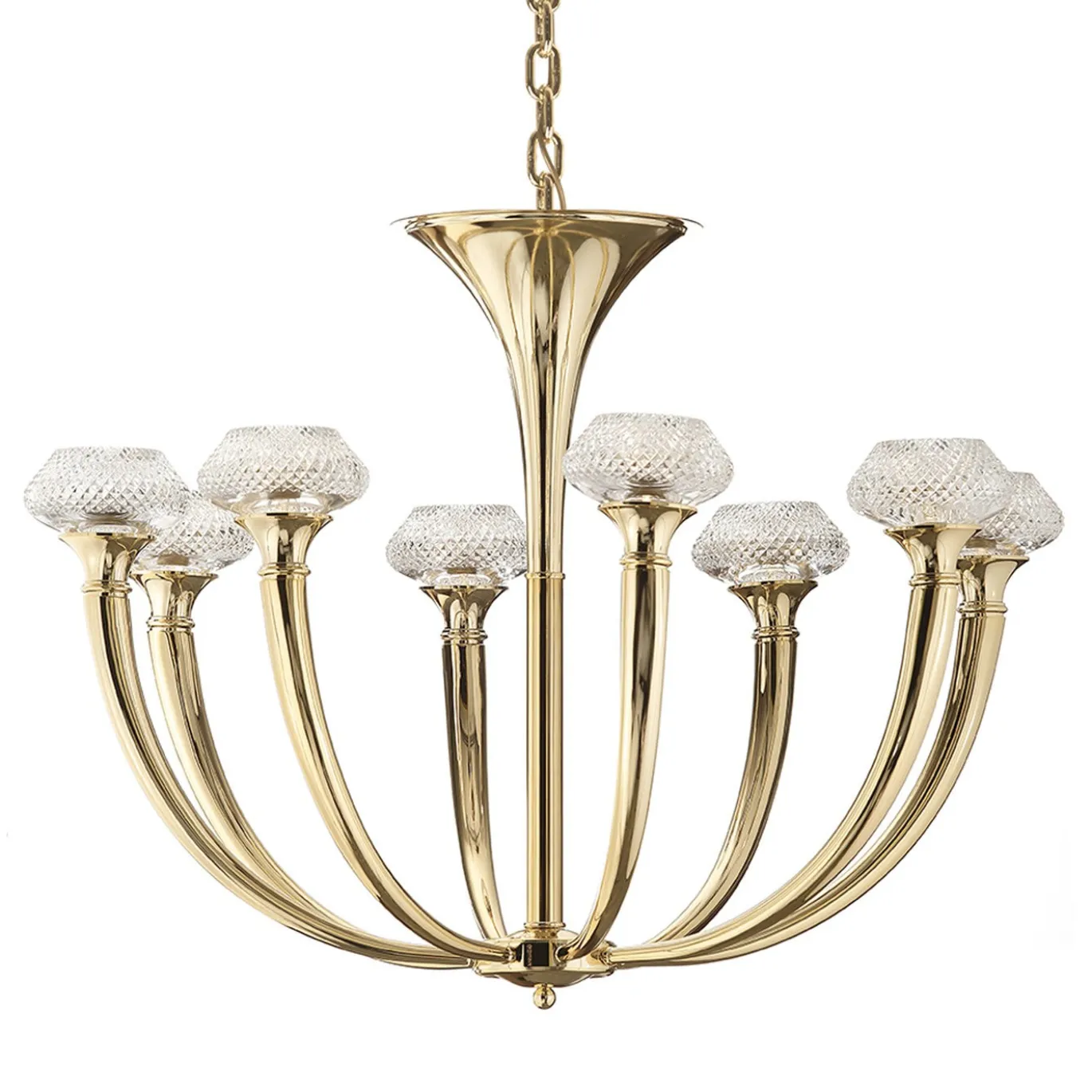 Piccolo lampadario Art Déco con cristallo