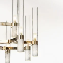 Piccolo lampadario in marmo di Carrara