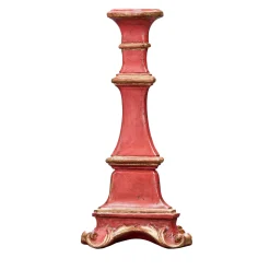 Piccolo portacandele di Gubbio in rosso e oro