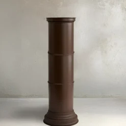 Piedistallo Grande in Alluminio Marrone Cioccolato Opaco