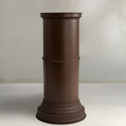 Piedistallo Medio in Alluminio Marrone Cioccolato Opaco