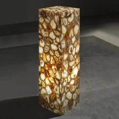 Piedistallo Totem Agata Gold