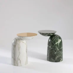 Pingu X Calacatta Marble And Polished Brass Side Table