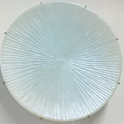 Placca a parete concava bianco perla