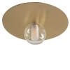 Plafoniera Circolare Dishy in Ottone con Finitura Dorata
